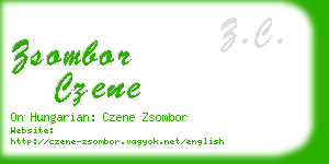 zsombor czene business card